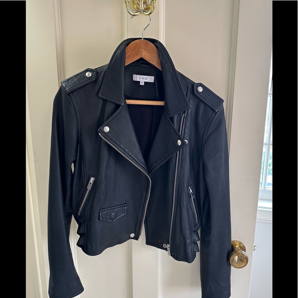 IRO cropped leather jacket